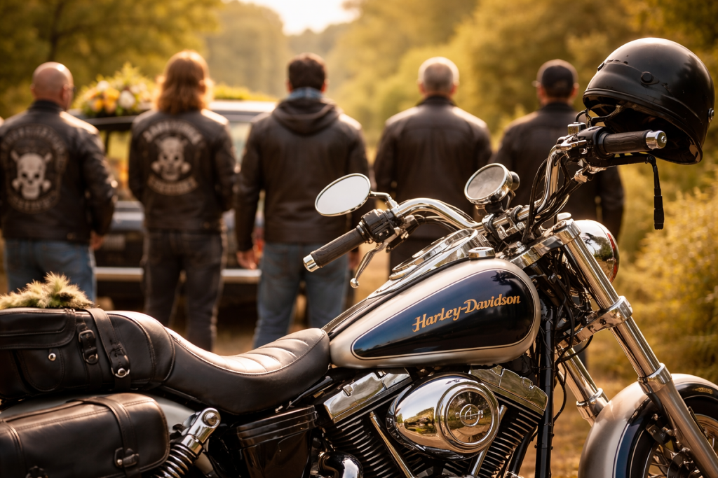 funeral celebrant Oxfordshire Harley Davidson